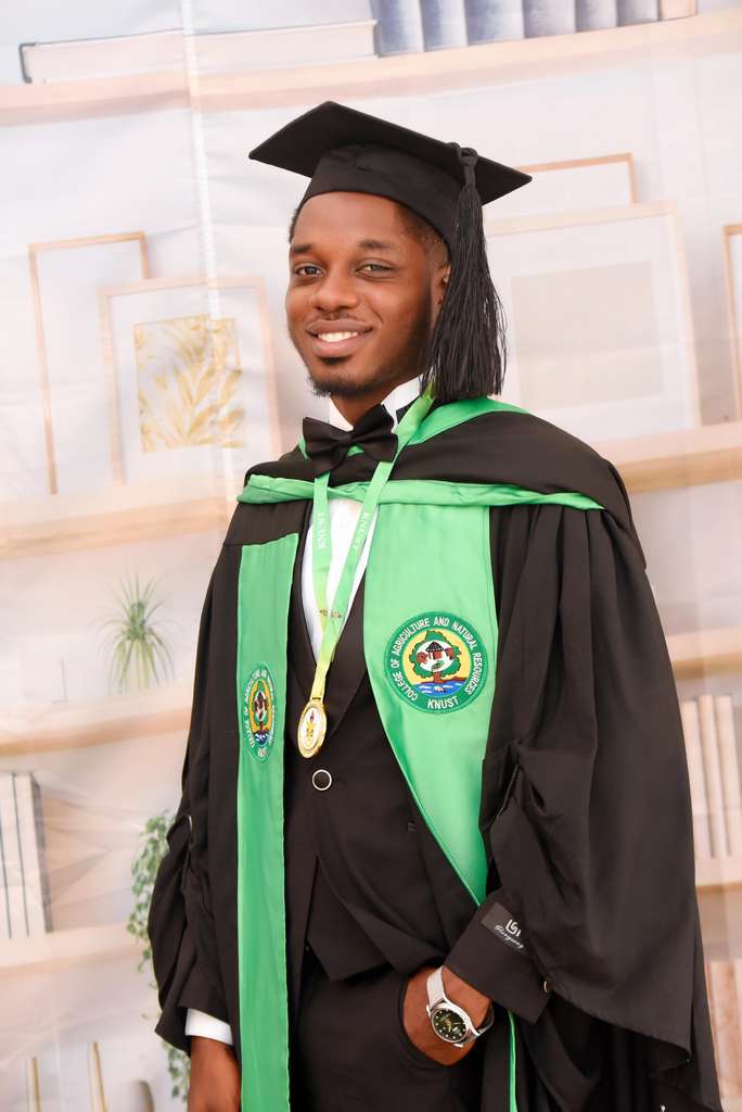 Photo of Benjamin Dela Amelordzi on graduation day